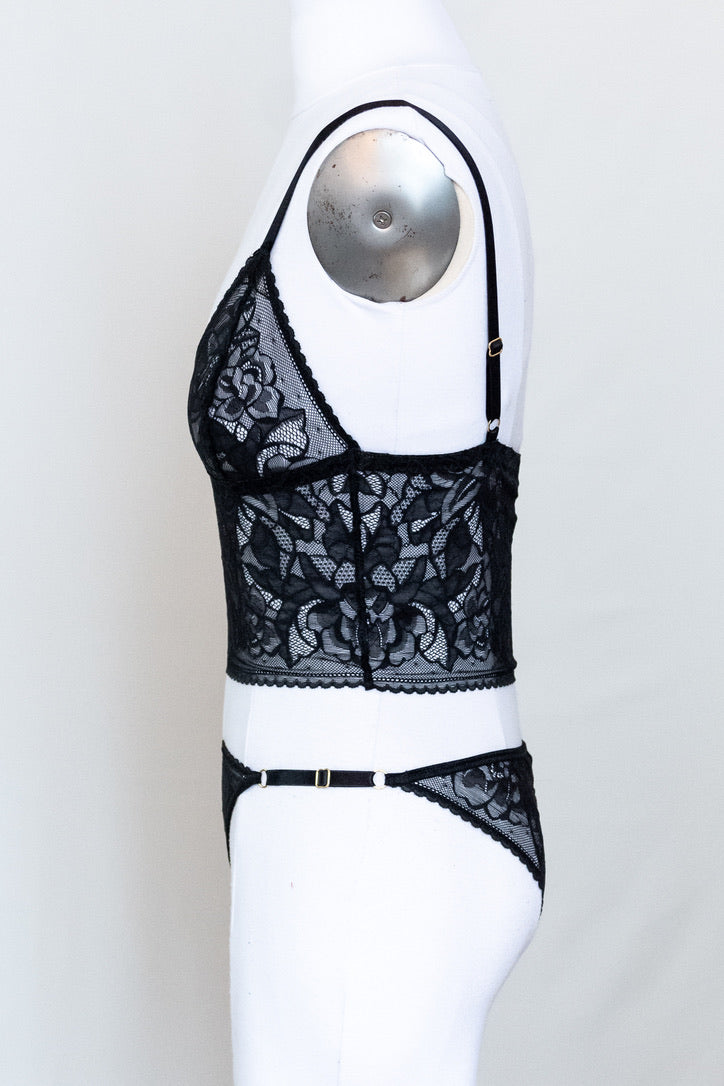 Greta Adjustable String Bikini (Black)