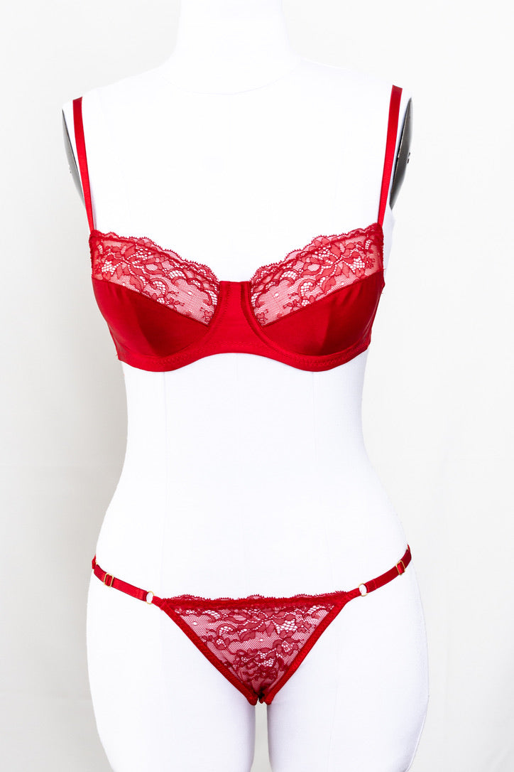 Greta Adjustable String Bikini (Red)